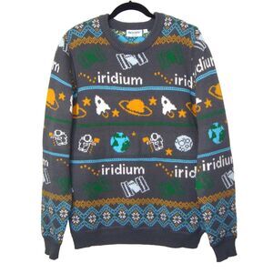 Roody Double Layer Sweater Mens Size XL Grey Iridium Outer Space Pullover